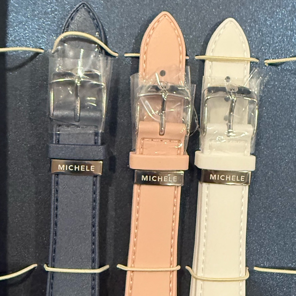 Michele Pearlized 18mm Silicone Strap Set